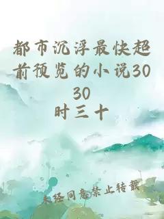 都市沉浮最快超前预览的小说3030