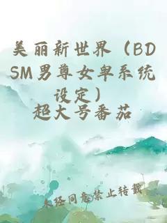 美丽新世界（BDSM男尊女卑系统设定）